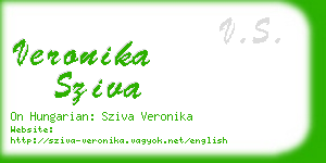 veronika sziva business card